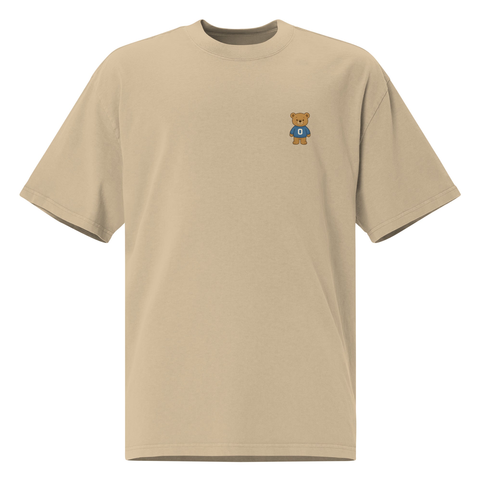 Money Bear Oversized t-shirt by Otte in beige color with a bear graphic on the chest.